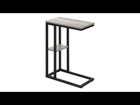 ACCENT TABLE - 25""H / GREY / BLACK METAL