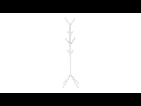 COAT RACK - 70""H / WHITE METAL