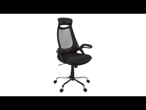 OFFICE CHAIR - BLACK MESH / CHROME HIGH-BACK EXECUTIVE