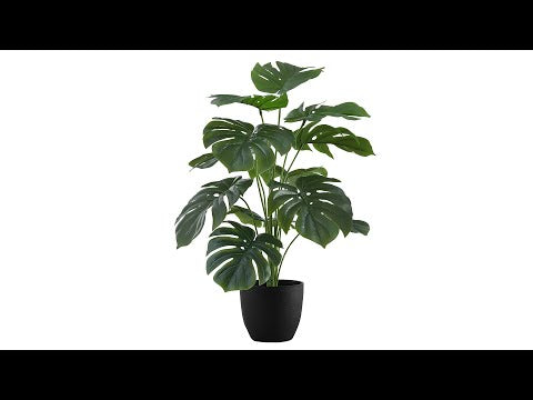 ARTIFICIAL PLANT - 24""H / INDOOR MONSTERA / 5"" BLACK POT