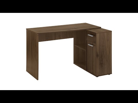 COMPUTER DESK - 46""L / DARK WALNUT / STORAGE CABINET