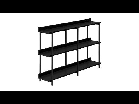 ACCENT TABLE - 48""L / BLACK / BLACK METAL HALL CONSOLE