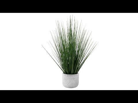 ARTIFICIAL PLANT - 21""H / INDOOR GRASS IN CEMENT 4"" POT