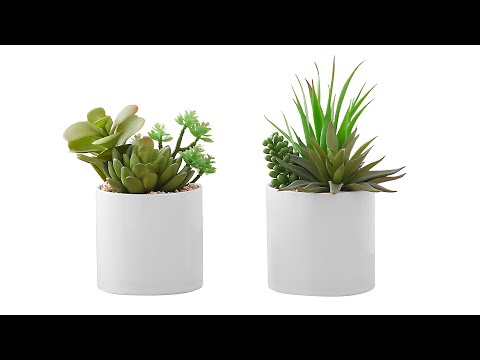 ARTIFICIAL PLANT - 2PCS / 7""H SUCCULENT IN 3"" CERAMIC POT