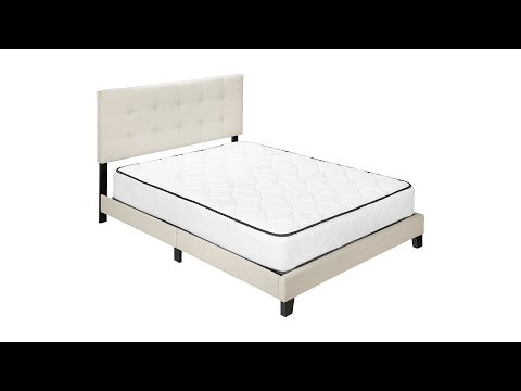 BED - QUEEN SIZE / BEIGE LINEN