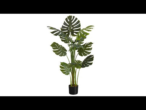 ARTIFICIAL PLANT - 55""H / INDOOR MONSTERA IN A 6"" POT
