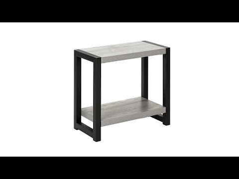 ACCENT TABLE - 22""H / GREY / BLACK METAL