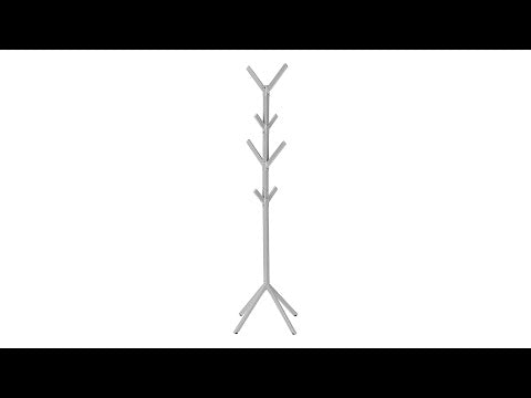 COAT RACK - 70""H / SILVER METAL