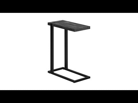 ACCENT TABLE - BLACK RECLAIMED WOOD-LOOK / BLACK METAL