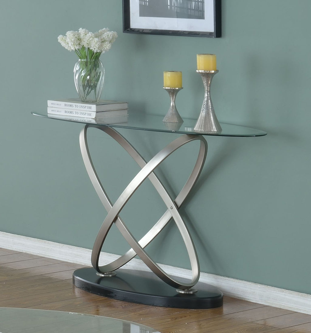 SOFA TABLE - BLACK/SILVER